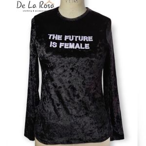 ✨ CLEARANCE SALE ✨ NWT Melissa Masse Long Sleeve Velvet Top Small